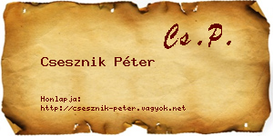 Csesznik Péter névjegykártya